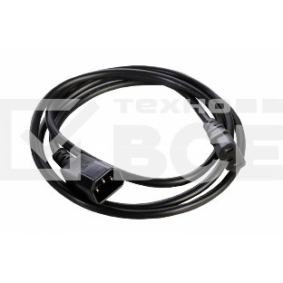 Шнур питания с заземлением IEC 60320 C13/IEC 60320 C14, 10А/250В (3x1,0), длина 3 м. (R-10-Cord-C13-C14-3)