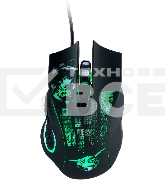 Мышь проводная Qumo Gremlin M37 черный, 3200 dpi, USB, кнопки - 6
