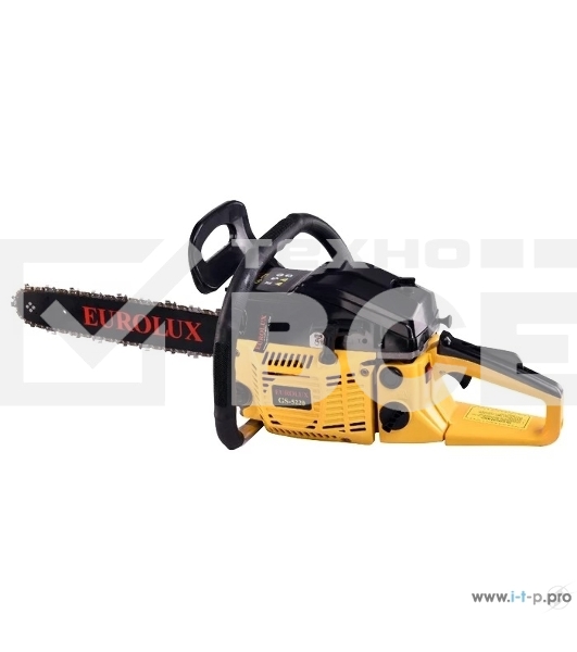 Бензопила Eurolux GS-5220 2400 Вт,Длина шины мм / дюймы 505 / 20” Объём двигателя см3 52 70/6/8