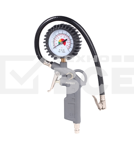 Пистолет для накачки шин PATRIOT GN 60D 10бар шланг360мм манометр63мм быстросъем