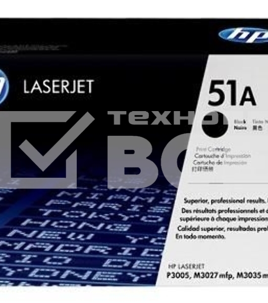 Картридж лазерный HP Q7551A черный для LJ P3005/M3035mfp/M3027mfp 6500 стр.