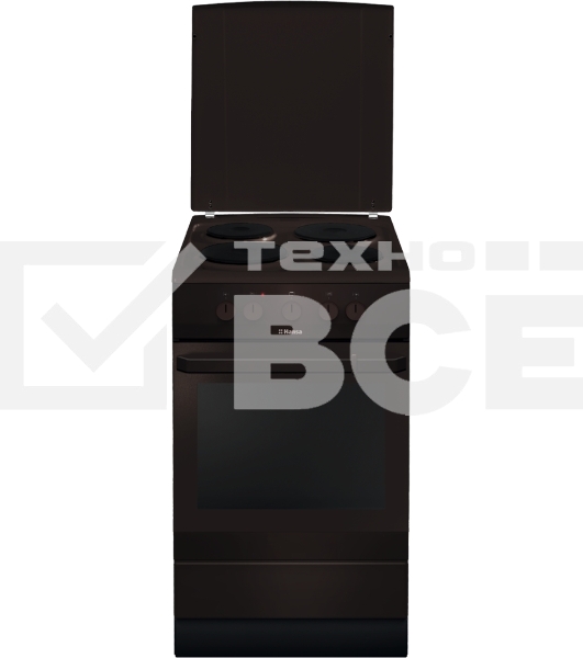 Плита электрическая Hansa FCEB53000 коричневый, конфорок 4 шт, духовка 69 л, 50 см x 85 см x 60 см