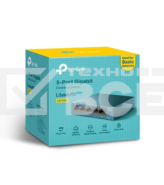 Коммутатор TP-Link 5 ports Giga Unmanagement switch, 5 10/100/1000Mbps RJ-45 ports