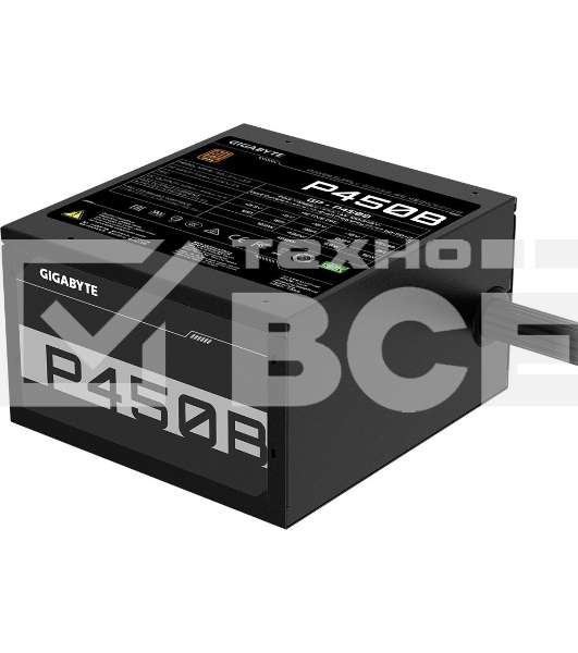 Блок питания Gigabyte GP-P450B, 450Вт, 80 PLUS Bronze, APFC 120мм, черный
