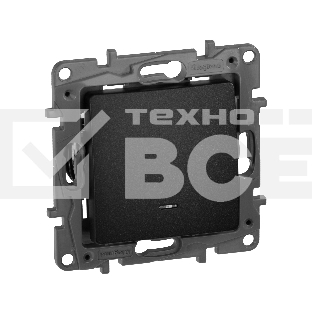 Переключатель с подсветкой, 10AX, антрацит