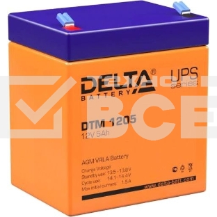 Батарея Delta DTM 1205 (12V, 5Ah)