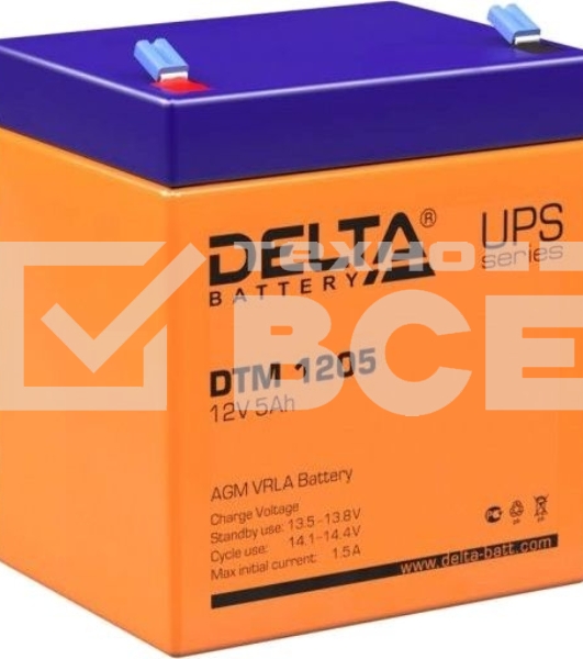 Батарея Delta DTM 1205 (12V, 5Ah)