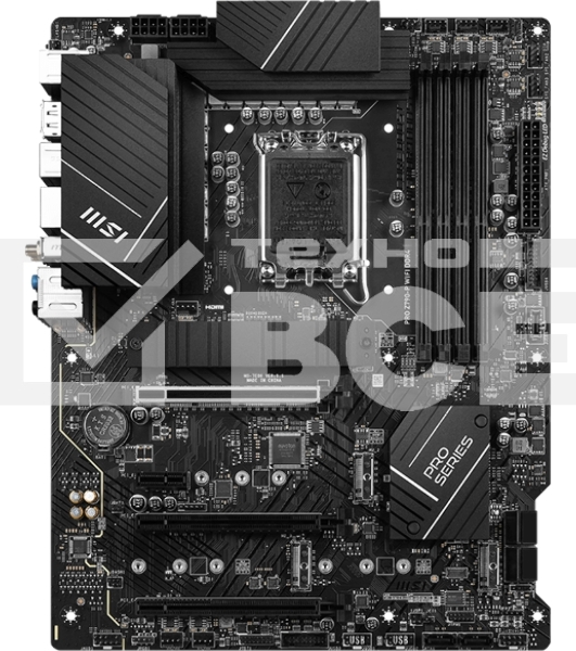 Материнская плата MSI PRO Z790-P WIFI, LGA 1700, Intel Z790, 4xDDR5, 6xSATA, 4xM.2, 1xPCIe 5.0 x16, 1xPCIe 4.0 x16, 1xPCIe 3.0 x16, 1xPCIe x1, 1xHDMI, 1xDP, 1x2.5Gb LAN, 4xUSB-A 2.0, 2xUSB-A 3.2 Gen 1, 1xUSB-A 3.2 Gen 2, 1xUSB-C 3.2 Gen 2x2, 6x3.5мм, 7.1,