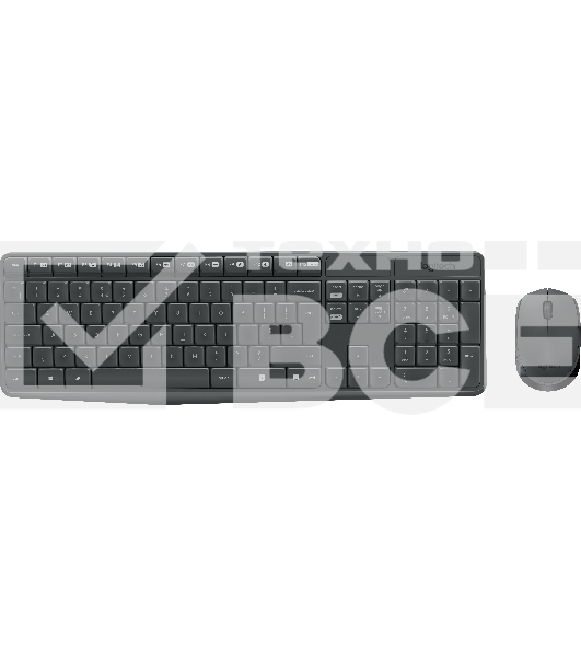 Клавиатура + мышь Logitech MK235 клав:черный мышь:черный USB беспроводная