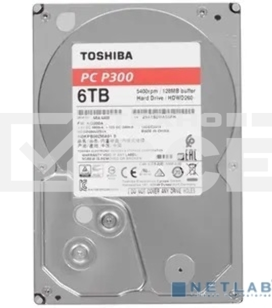 Жесткий диск Toshiba SATA-III 6Tb HDWD260UZSVA P300 (5400rpm) 128Mb 3.5