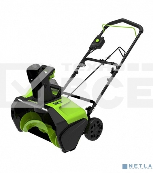 Снегоуборщик аккумуляторный GreenWorks GD60PST б/щ 51 см, без АКБ и ЗУ (2602907)