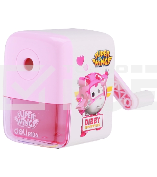 Точилка для карандашей механическая Deli ER10409 Super Wings 1 отверстие пластик ассорти