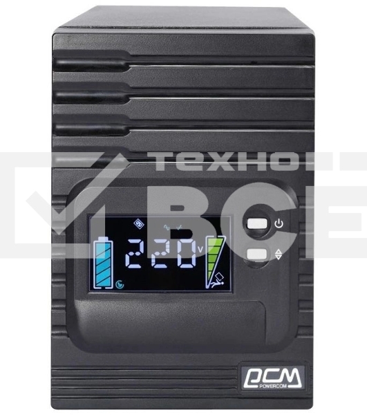 Источник бесперебойного питания Powercom Smart King Pro+ SPT-1000-II LCD 800Вт 1000ВА черный