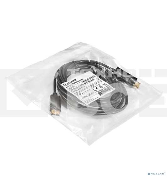 Кабель DisplayPort-HDMI ExeGate EX-CC-DP-HDMI-5.0 (20M/19M, 5м, экран)