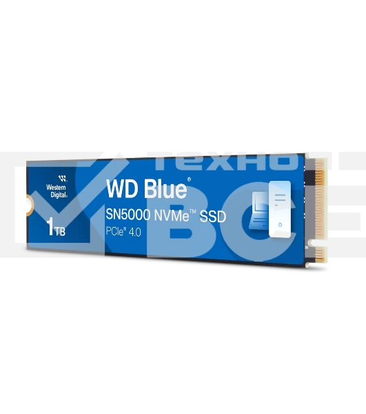 Накопитель SSD Western Digital WD Blue SN5000, 1Tb, PCIe 4.0 x4, M.2 2280, NVMe, R/W 5150/4900