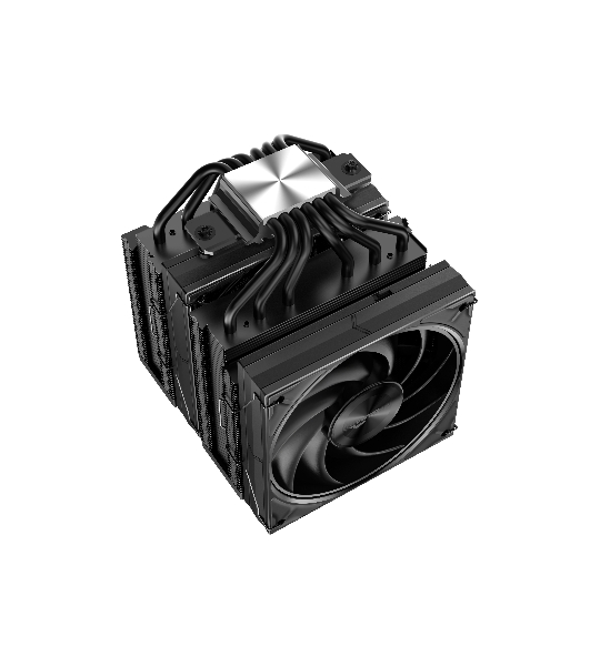 Кулер для процессора SAMA A60B (265W, 4-pin PWM, 156.5mm, 6x6mm, 2x120мм, 78CFM, 29dBA, 2200RPM, S: 1851/1700/1200/115X, AM5/AM4, черный)