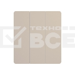 Выключатель KRANZ ROUND 3 кл 10А с/у шелк, фото 1