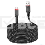 Кабель HOCO X59/USB кабель Micro/3m/2.4A/Нейлон/черный, фото 1