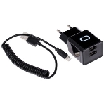 Автомобильное зарядное устройство QUMO 2A, 2 USB, 1A+1A черный, кабель Apple 8 pin в комплекте, фото7