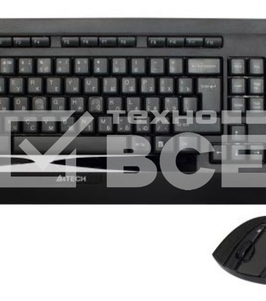 Клавиатура + мышь A4TECH W 9300F USB (черный), 2.4G наноприемник
