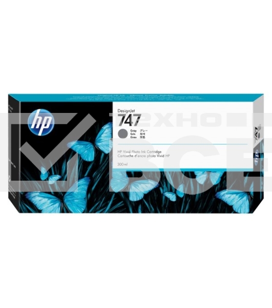 Картридж струйный HP 747 300-ml хроматический серый для HP DesignJet Z9+