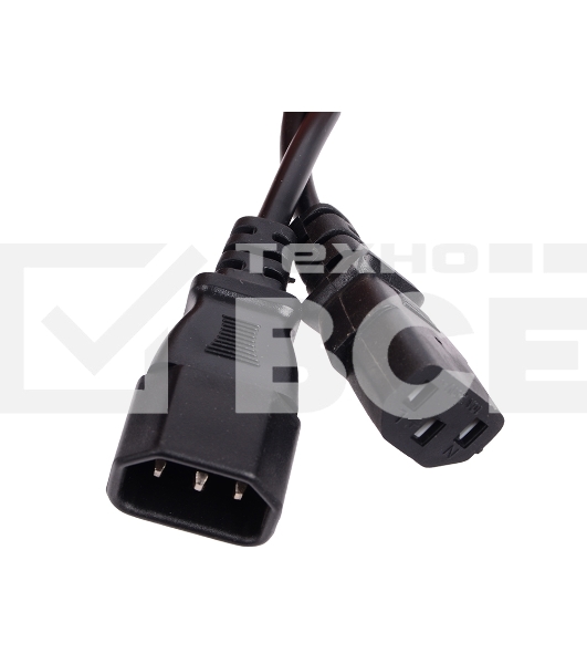 Кабель UPS -> устройство 220V (IEC-320-C13/C14) 1,8м, 3G0,75mm медь, Telecom <TE001-CU0.75-1.8M> 