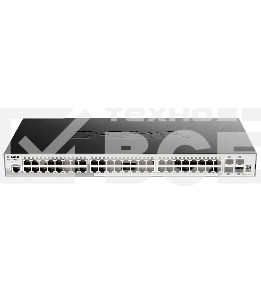 Коммутатор D-Link DGS-1510-52X/A2A Настраиваемый стекируемый коммутатор SmartPro уровня 2+ с 48 портами 10/100/1000Base-T и 4 портами 10GBase-X SFP+