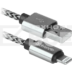 Кабель Defender LIGHTNING TO USB2 1M WHITE ACH01-03T 87809, фото 1