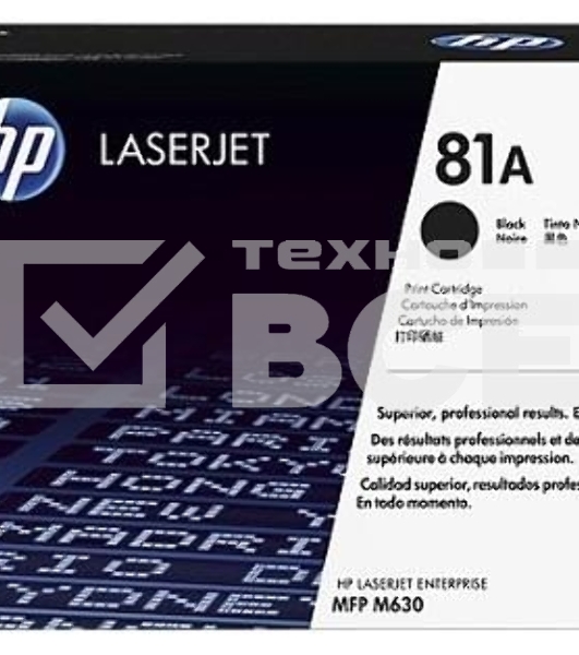 Тонер Картридж HP 81A CF281A черный для HP LJ Pro M630dn/f/h/z (10500стр.)