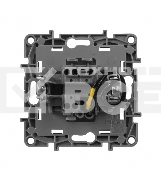 Переключатель с подсветкой, 10AX, антрацит
