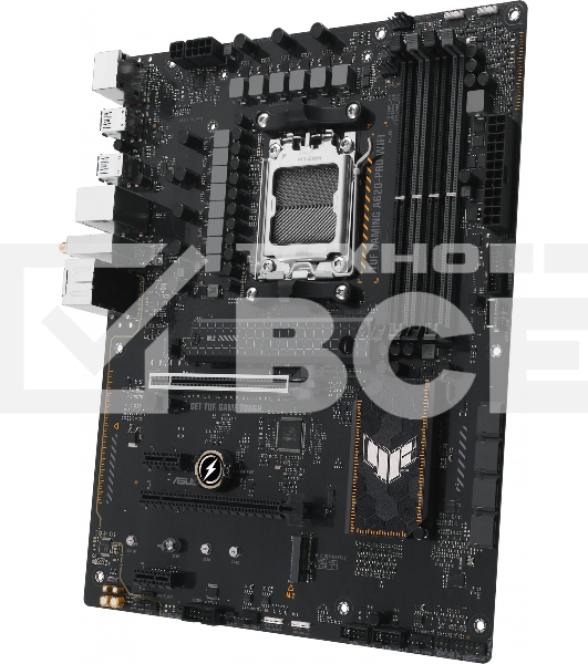 Материнская плата ASUS TUF GAMING A620-PRO WIFI, AM5, AMD A620, 4xDDR5, 4xSATA, 2xM.2, 1xPCI-E 4.0 x16, 1xPCI-E 3.0 x16, 2xPCI-E x1, 1xHDMI, 1xDP, 1x 2.5Gb LAN, 3xUSB-A 2.0, 2xUSB-A 3.2 Gen 2, 1xUSB-C 3.2 Gen 1, 5x3.5 мм, 7.1, ATX