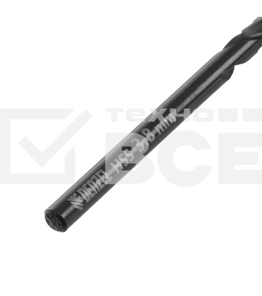 Сверло по металлу, 3,8 мм, HSS-Tin, Golden Tip, 10 шт. Denzel