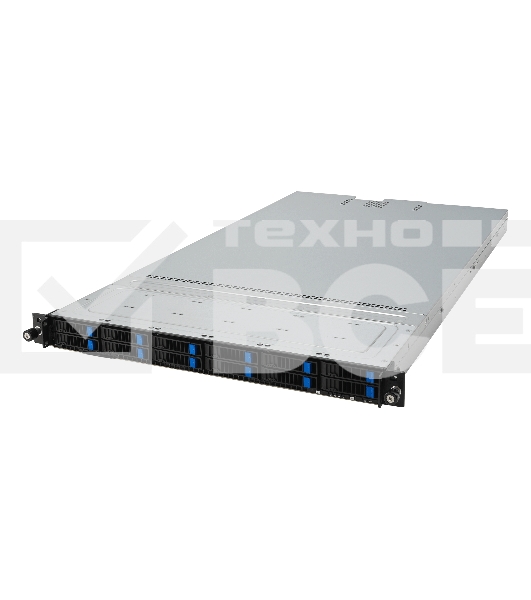 Серверная платформа/ ASUS RS500A-E12-RS12U, 1U 2 1slot GPU, 1xSP5 (LGA6096) EPYC 9004 (400W), 24 DIMM DDR5, 12 x SATA/SAS/NVME, 2 x M.2, Up to 3 PCIe Gen5 slots + 1 OCP3.0, 2 x  1GbE LANUp to 2 single-slot GPU cards, 1+1 1600W