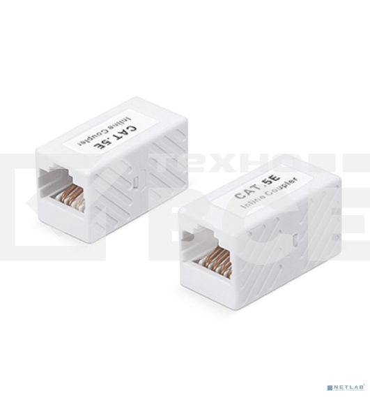 Проходной адаптер (coupler) Cabeus, RJ45(8p8c), кат. 5е, неэкр., белый