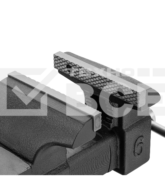 Тиски слесарные BVH-150, 150 мм, поворотные, стальная направляющая, с наковальней Denzel