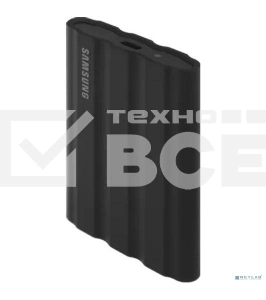 Внешний SSD Samsung T7 Shield, 1TB, USB 3.2 Gen 2 Type-C, R/W 1050/1000, черный