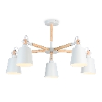 Светильник Ambrella light TR82208/5 WH/LW белый/светлое дерево E27/5 max 40W D780*430, фото9