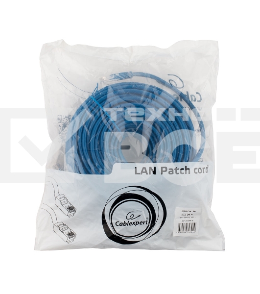 Патч-корд UTP Cablexpert PP12-20M/B кат.5e, 20м, литой, многожильный (синий)