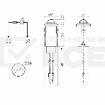 Индикатор Ø8 12В с проводом красный LED Rexant, фото2