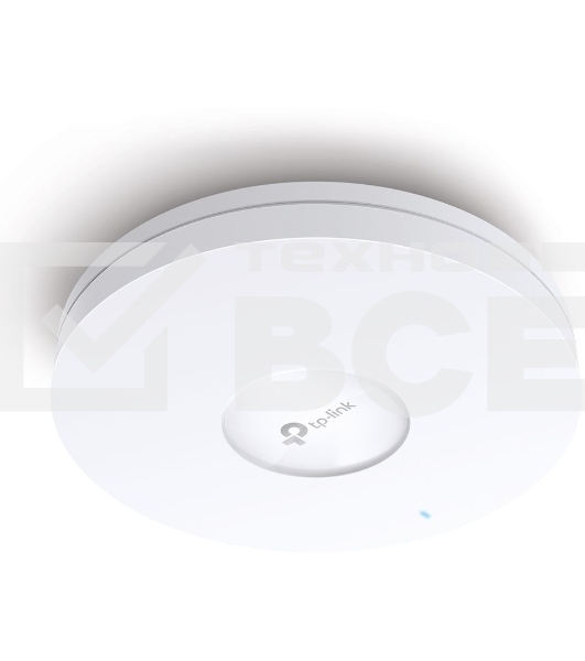 Точка доступа TP-Link 11AX dual-band ceiling access point, up to 1200 Mbit / s at 5 GHz and up to 574 Mbit / s at 2.4 GHz, 1 10/100/1000Mbps LAN port, support PoE 802.3at standard, support BSS coloring, Seamless Roaming, Mesh, Band Steering, Airtime Fairn