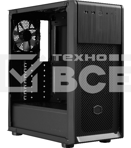 Компьютерный корпус без блока питания Cooler Master Elite 500, 2xUSB3.2, 1x120Fan, w/o PSU, Black, w/o ODD, Window TG left panel, ATX