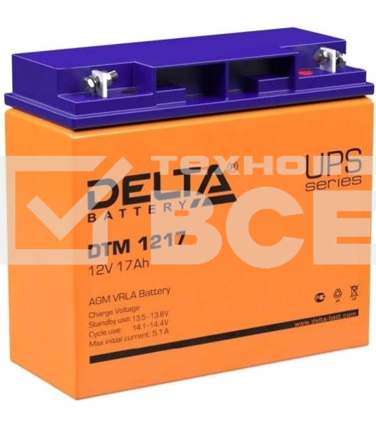 Батарея Delta DTM 1217 (12V, 17Ah)