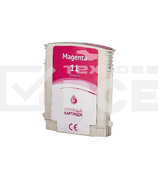 Струйный картридж Sakura C4837A (№11 Magenta) для HP, пурпурный, 29 мл., 2000 к.
