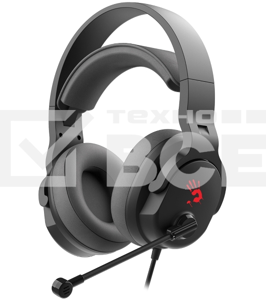 Гарнитура проводная с микрофоном A4Tech Bloody G330p черный 2м мониторные оголовье (G330P)
