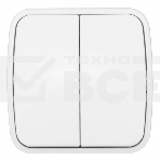 Выключатель 2-клавишный ОП 10А белый Минск EKF Basic, фото10