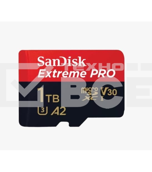 Карта памяти SanDisk Extreme Pro microSD UHS I Card 1TB for 4K Video on Smartphones, Action Cams & Drones 200MB/s Read, 140MB/s Write, Lifetime Warranty