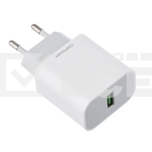 Сетевое зарядное устройство GoPower GPQC07 1USB 18W QC3.0 белый