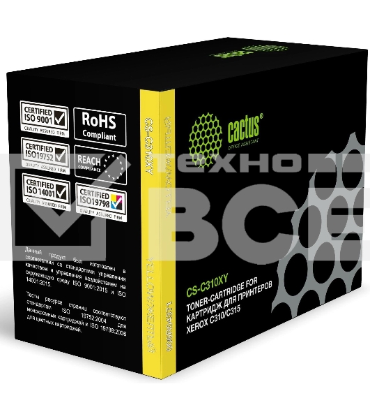 Картридж лазерный Cactus CS-C310XY (006R04371) желтый (5500 стр.) для Xerox C310/C315