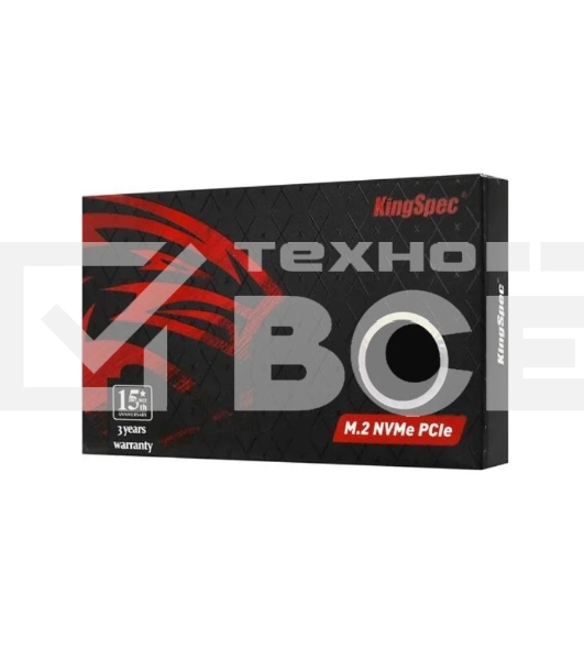 Накопитель SSD KingSpec NX-512, 512Gb, PCIe 3.0 x4, M.2 2280, NVMe, R/W 3400/3100