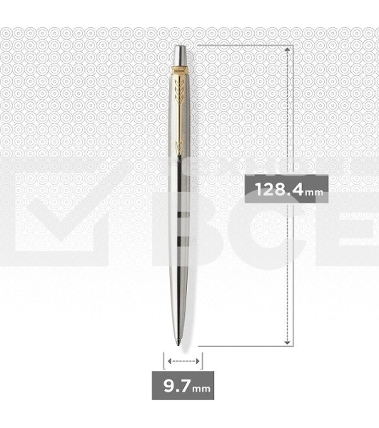 Ручка шариковая Parker Jotter Core K691 (CW1953182) Stainless Steel GT M син. черн. подар.кор.